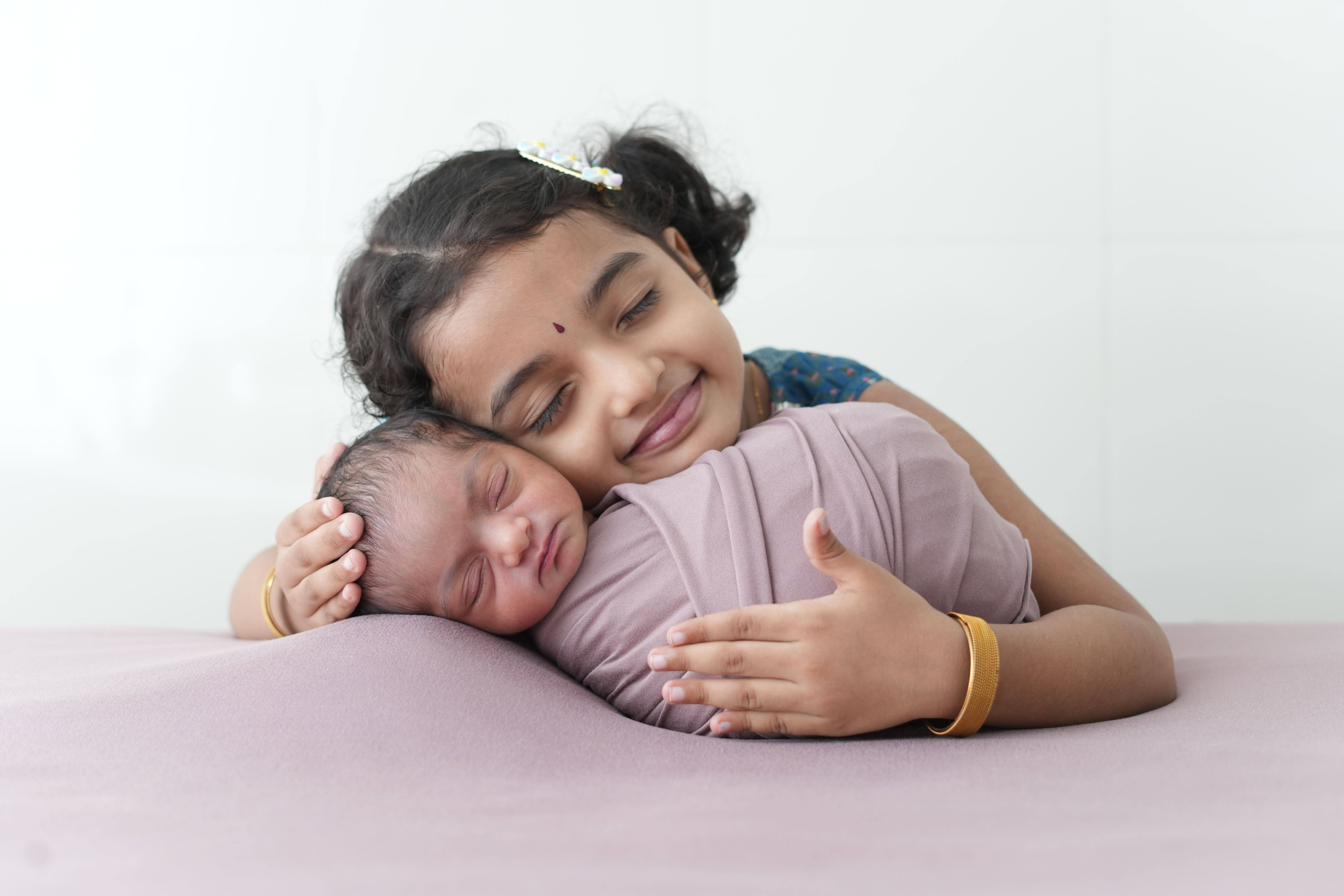 Newborn baby sleeping peacefully